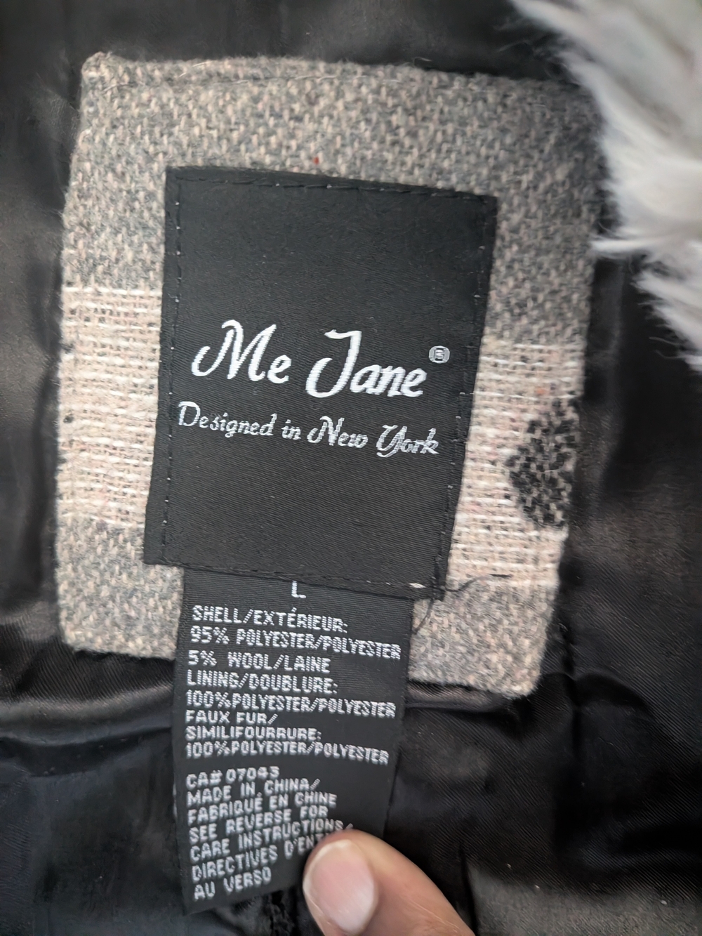 Me Jane Aztec Print Asymmetrical Blanket Coat Sherpa Hood Women’s Size Large - Picture 7 of 7
